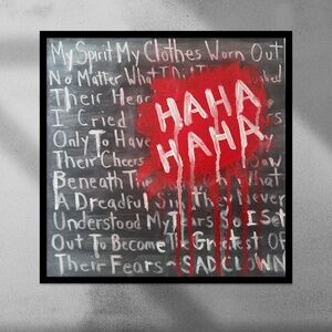 The Joker - HAHA Original Graffiti Quote Art | Strong Language Painting 12x12